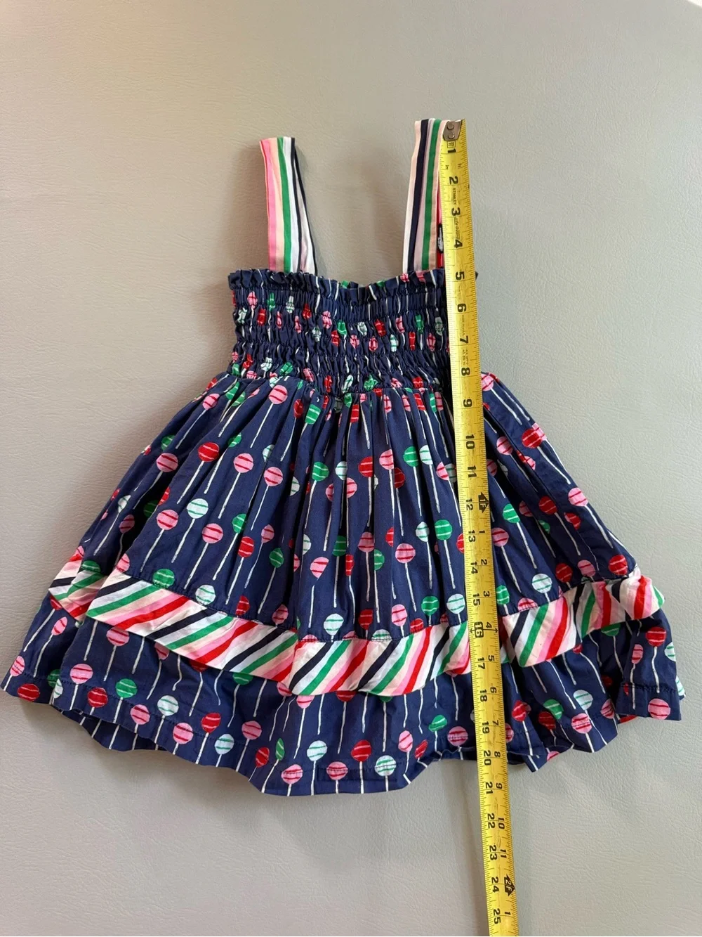 Macrae Skye Tootsie Pop Blacklock Smocked Dress & Jamie Ruffle Shorts Sz 4 4T